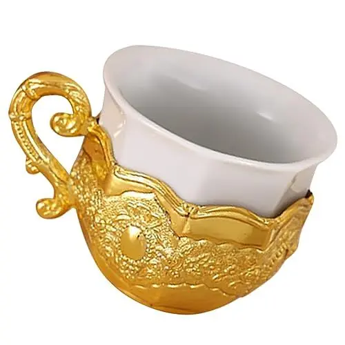 Produktbild: TOPBATHY Keramiktasse Kaffeetassen Metallbecher Whiskey Whisky-gläser Kaffeetasse Keramik Tasse Tee Am Retro-schnapsbecher Hochzeitstassen Glas Aluminiumlegierung Milchbecher Handhaben