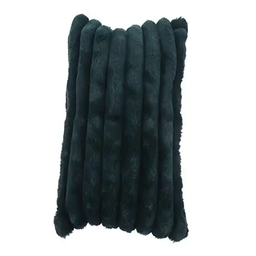 Produktbild: TOPBATHY Adorable Kissenbezug Mit Großen Streifen Pflegeleichte Weiche Kissenhülle Aus Kunstfell Für Sofa Und Wohnaccessoires Grün Für Dekoration Zu Feiertagen