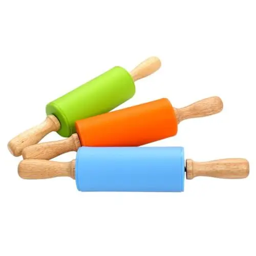 Produktbild: TOPBATHY Küchenrolle teig ausrollen unterlage pizzateig Pizza-Teig pizza teig Einfache Reinigung Backzubehör Teigausrollen easy putz Pizzaroller Rollstange für die Küche Nudelholz Hölzern