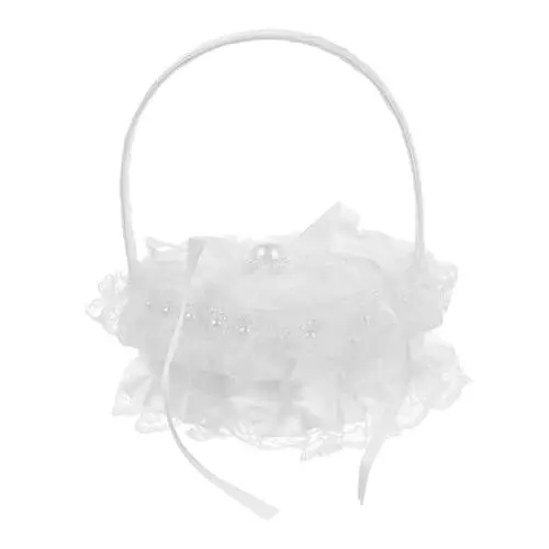 Produktbild: TOPBATHY Liebesringkissen Ringhalter-Trägerkissen Ringträger Hochzeitskissen für die Zeremonie Eheringhalter in Herzform Ringkissen für Hochzeitsfeier Garn·· Plastikbox·· Stoff Weiß