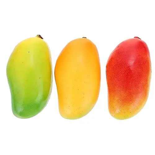 Produktbild: TOPBATHY Künstliche Mangos 3 Stück Gefälschte Schaumfrüchte Modelle Realistische Mango-Dekoration Für Zuhause Geschäft