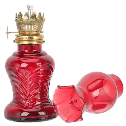 Produktbild: TOPBATHY Petroleumlampe aus Glas,romantische Öllampe für Camping und Zelt, rustikale Außendekoration, ideal für Valentinstag und chinesische Hochzeiten, perfekt für Liebhaber