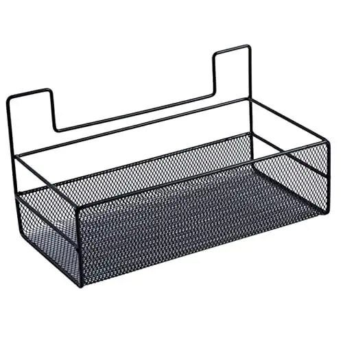 Produktbild: TOPBATHY Badezimmerregal-Organizer Wandkörbe Aufbewahrungsdraht Schwarz Stanzend Für Handtuchhalter