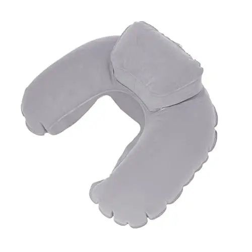 Produktbild: TOPBATHY U-förmiges Ergonomisches Reisekissen Aufblasbar Leicht Und Tragbar Für Reisen Camping Und Büro Komfortable Nackenstütze Schlichtem