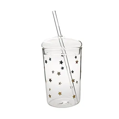 Produktbild: TOPBATHY Schnabeltasse aus Glas Reiseflasche Trinkgläser mit Getränkeflasche saftglas glastassen für heiße getränke kaffeetasse wasserflasche Glasbecher Getränkebehälter Wiederverwendbar