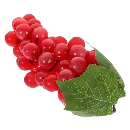 Produktbild: TOPBATHY Künstliche S-Cluster-Ornament Simuliertes Frucht-String-Modell Gefälschte Trauben-String Rot Für Shop Home Foto-Requisite