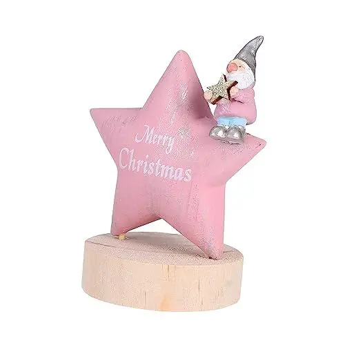 Produktbild: TOPBATHY Holz-Santa Figuren Mit Sternen Romantische Weihnachtsdekoration Für Tisch Für Feiern Und Festliche Anlässe Schafft Eine Fröhliche Atmosphäre
