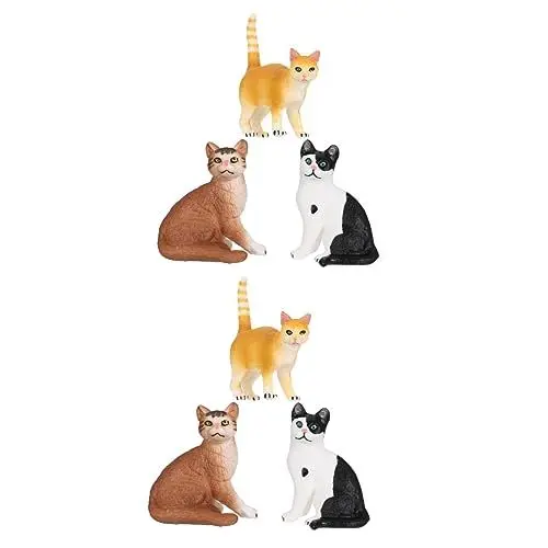 Produktbild: TOPBATHY Tierspielzeug 6 STK Katzenmodell waschbares Spielzeug inspirierendes Fantasiespielzeug Spielzeuge Modelle Tierkatze Modellfigur Katze Tierfigur Vielfalt Statue Ornamente Puppe