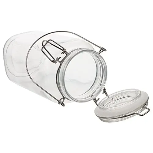 Produktbild: TOPBATHY Vorratsdose Aus Glas Aufbewahrungsbehälter Aus Glas Keksdose Glasbehälter Sauerkraut Aus Der Dose Lebensmittelbehälter Mit Deckel Honigglas Kaffeedose Siegel Kornspeicher Eisen