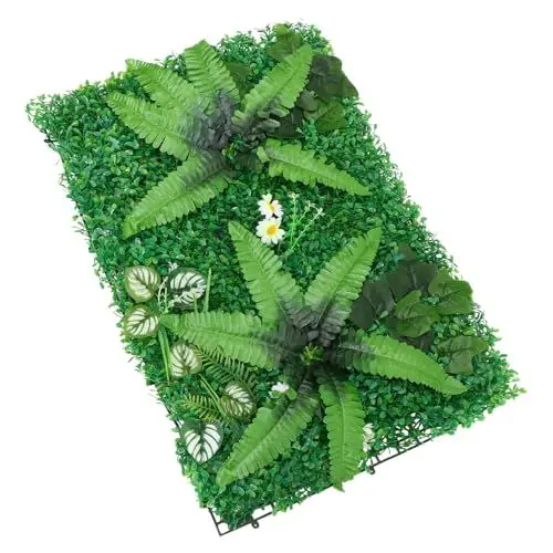 Produktbild: TOPBATHY Künstliche Hecke Wandpaneel PVC Grünpflanzen Gartendekor Für Den Innen- Und Außenbereich
