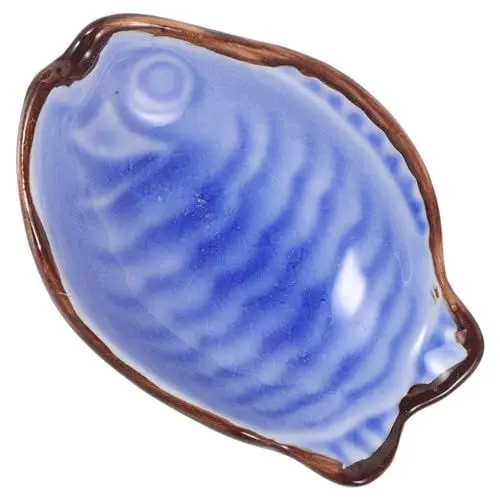 Produktbild: TOPBATHY Mini Dessert Appetizer Teller Porzellan Fisch-design Vielseitige Servierplatte Für Snacks Und Süßigkeiten Für Feiern Und Besondere Anlässe