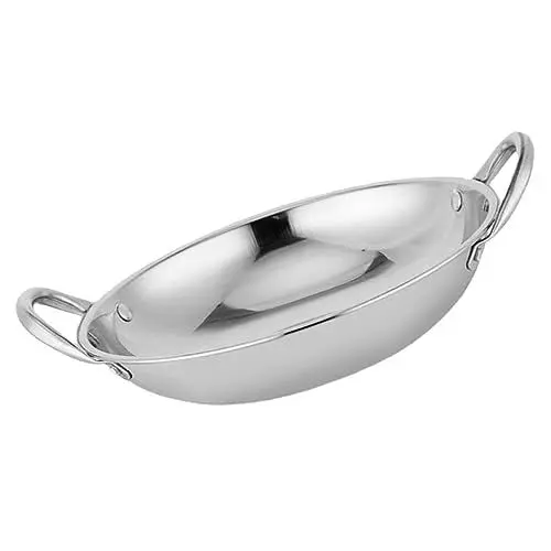 Produktbild: TOPBATHY küchenmaschiene kochgeschirr Silberfarben tortenteiler roststop kueche großer Topf zum Kochen traditionelle Wokpfanne übertopf kleiner Kochtopf Stahlpfanne Rostfreier Stahl Silver