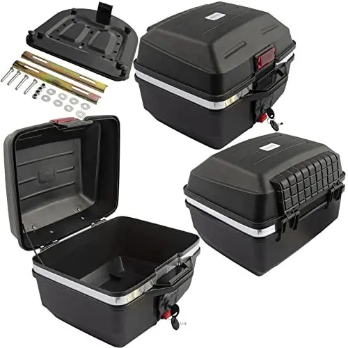 Produktbild: Topcase Koffer Motorrad Roller Reflektoren Schnellverschluss Universal 29LT