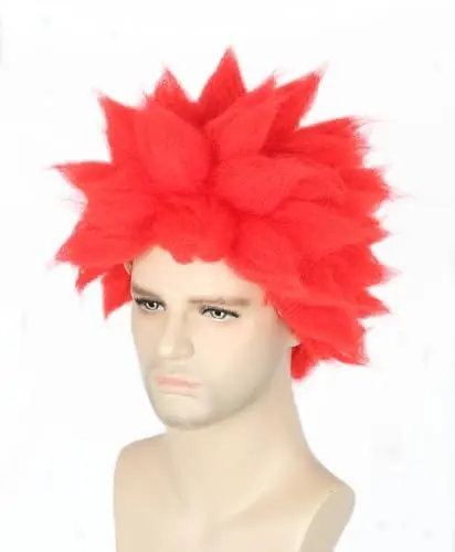 Produktbild: Topcosplay Perücke Rot Kurz für Erwachsene Cosplay Perücke für Halloween Karneval (Perücke Erwachsene)