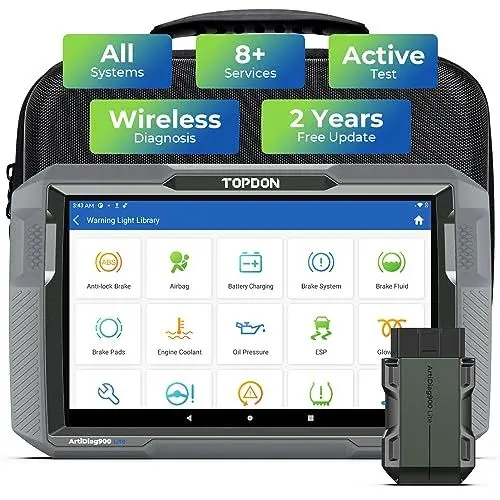 Produktbild: TOPDON Diagnosegerät Auto ArtiDiag900 Lite für alle Systeme, kabelloser Bluetooth OBDII Diagnosewerkzeug mit 8+ Reset-Diensten, aktivem Test, TSB-Bericht, AutoVIN, 2 Jahre kostenloses Update