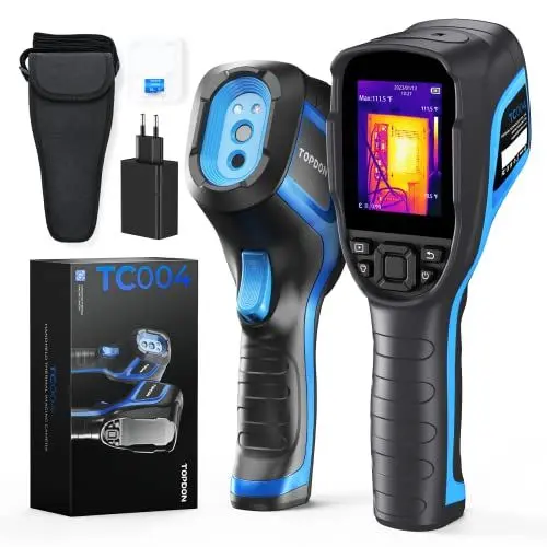Produktbild: TOPDON TC004 Wärmebildkamera, 320x240 TISR Auflösung Infrarot Kamera, 12 Stunden Akkulaufzeit Thermal Camera mit Videoaufzeichnung und PC-Analyse, 16GB SD-Karte, Temperaturbereich –20°C bis +350°C