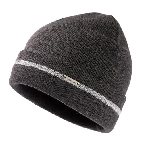 Produktbild: TOP-EX 50% Merino Mütze Strickmütze Wollmütze, Warme Wintermütze Beanie für Damen & Herren, Sport Outdoor Wool Watch Skimütze, Cuffed Sportmütze für Wandern und Laufen DunkelGrau