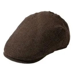 Produktbild: TOP-EX Schiebermütze Herren Wollmischung Flatcap Newsboy Schirmmütze Baskenmütze Cap Vintage Cap Barrett Ivy Gatsby Cap Tweed Beret Peaked Cap für Golf Driver Braun XL