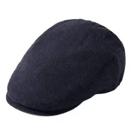 Produktbild: TOP-EX Schiebermütze Wollmischung Flatcap Herren Newsboy Schirmmütze Baskenmütze Cap Vintage Cap Barrett Ivy Gatsby Cap Tweed Beret Peaked Cap für Golf Driver Marineblau L