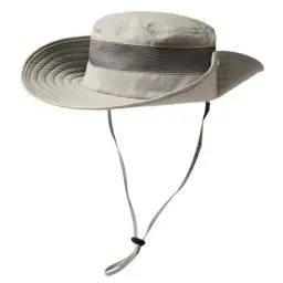 Produktbild: TOP-EX Sonnenhut für Damen und Herren UPF 50 - Breitkrempe, wasserdicht, atmungsaktiv und verstellbar für Sommer, Angeln, Wandern, Safari - Leichter und klein verpackbarer Outdoor-Hut Hellgrau M/L