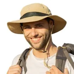 Produktbild: TOP-EX Sonnenhut für Herren mit breiter Krempe, M/L, UV-Schutz, Boonie-Bucket-Sonnenhut für Sommer, Strand, Golf, Wandern, Safari, Outdoor, Angeln, Garten, LSF 50, Khaki 56–59 cm