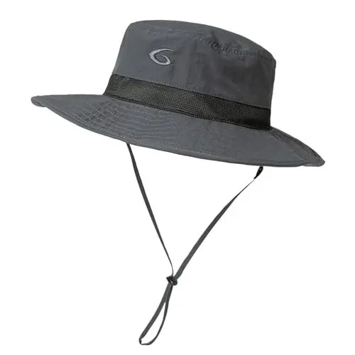 Produktbild: TOP-EX Sonnenhut mit breiter Krempe, Unisex, LSF 50, wasserdicht, verstellbar, atmungsaktiv, für Outdoor-Abenteuer, Wandern, Angeln, Safari, leicht verstaubar DunkelGrau L/XL