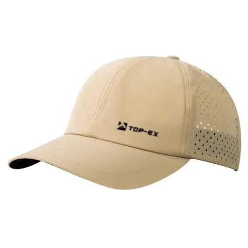 Produktbild: TOP-EX XL/XXL Atmungsaktivem Baseball Cap Herren UPF 50 Running Cap Sommer Kappe Sonnenhut Basecap Sports Golf Cap 95556-Khaki M/L
