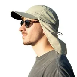 Produktbild: TOP-EX XL/XXL wasserdichte Baseball Cap Herren mit Nackenklappe UV-Schutz Sonnenhüte Damen, Faltbar Sommerhüte Safari Wandern Outdoor-Hut Atmungsaktiv Verstellbar Beige L/XL