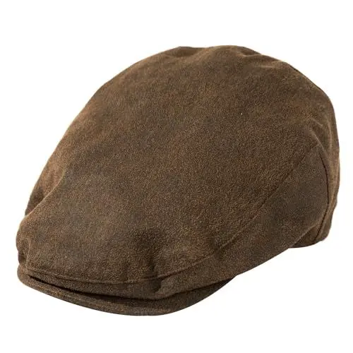 Produktbild: TOP-EX wasserdichte Herren Schiebermütze für Regenwetter - Stilvolle Schirmmütze im Peaky Blinders Stil,ideal für Golf,Angeln,Schießen,Wandern,Jagd und als Schlägermütze Coffee,XL/XXL