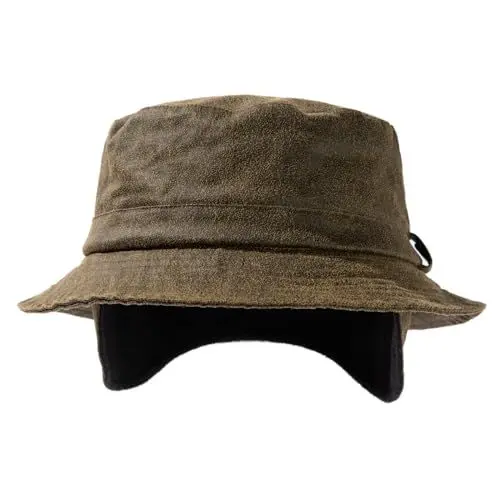 Produktbild: TOP-EX wasserdichte Winter-Fischerhüte mit Ohrenklappen & Nackenklappe, warme Fleece-gefütterte Regenhüte zum Wandern, Angeln und für Outdoor-Aktivitäten, Winddicht, Grün, XXL