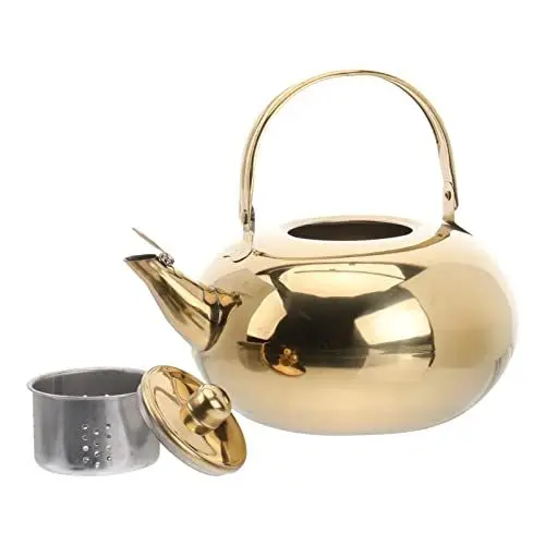 Produktbild: Teekocher mit Infuser für Lose Blatt Edelstahl 2. 5L Kaffee Tee Pot- Sieb für Kochplatten Silber