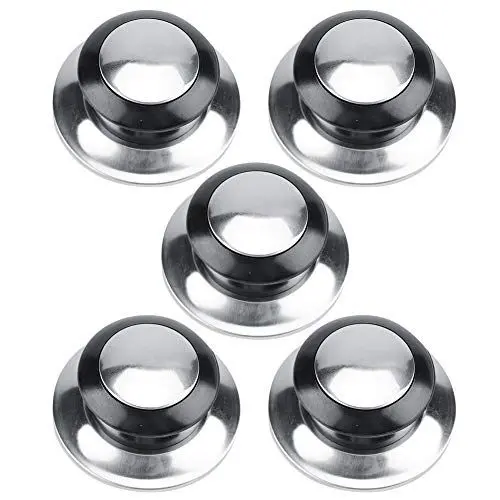 Produktbild: Topfdeckelgriff, Topfdeckel Griff 5 Stück Topfdeckelknöpfe mit Dichtungen hitzebeständige Topfpfannendeckel Knopfhebegriff Topfgriffe Topfdeckelknopf für pfannendeckel mit Loch