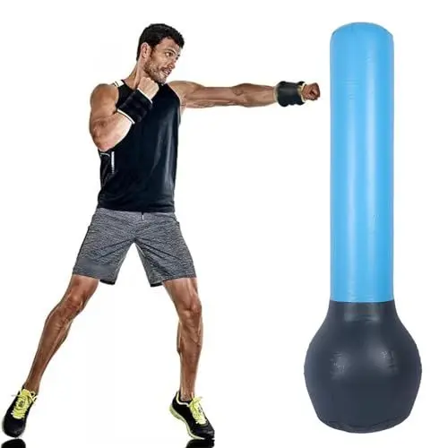 Produktbild: Aufblasbarer Boxsack für Erwachsene, PVC-Boxdummy mit Stabiler Struktur, Mehreren Funktionen, für Boxtraining und Stressabbau