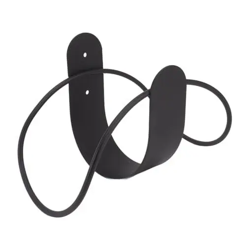 Produktbild: Gartenschlauchhalter, Edelstahl Schlauchaufhänger, Weiche Schlauch Wandhalterung, Stark Belastbarer Gartenschlauch Aufbewahrungshalter für den Außenbereich (Black)