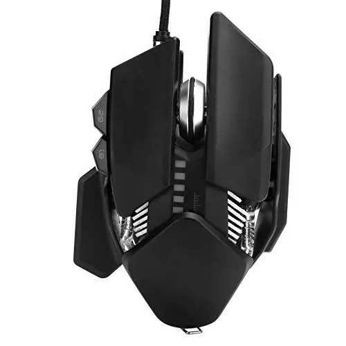 Produktbild: Topiky Mechanische Kabelgebundene Gaming-Maus mit 4000DPI, Ergonomische Maus mit Hintergrundbeleuchtung, Ergonomische Gaming-Verstellbare Computerzubehör mit Verstellbarem Heck