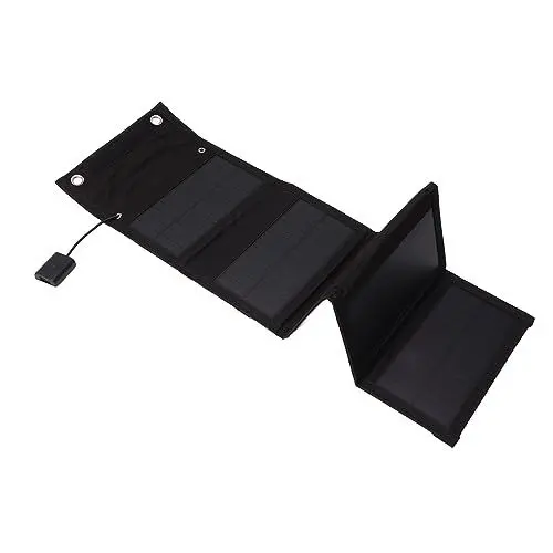 Produktbild: TOPINCN 20 W Solar-Falttaschen-Ladegerät, USB-Ausgang, IP65 Wasserdicht, Tragbare Solarpanel-Powerbank für den Außenbereich