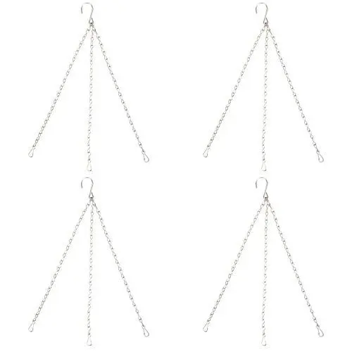 Produktbild: TOPINCN 4er-Pack Hängekette mit Haken, 304 Edelstahl, Garten-Blumentopfkorb, Ersatzkette, Pflanzenaufhänger Zum Aufhängen von Vogelhäuschen, Pflanzgefäßen, Laternen, Pflanzgefäßen,