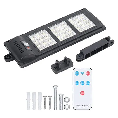Produktbild: TOPINCN 5000LM 144LED Solar Straßenlaternen mit Bewegungssensor, ABS Material, Ferngesteuerte Solarbetriebene Außenleuchten für Gärten, Veranden, Einfahrten
