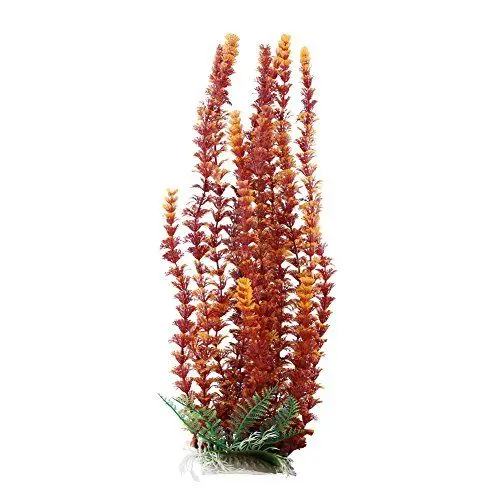 Produktbild: TOPINCN Aquarium Kunststoff Pflanzen Dekor Künstliche Lebensechte Grün Kunststoff Künstliche Wasserpflanze Gras für Aquarium Aquarium(Orange)