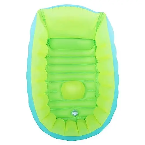 Produktbild: TOPINCN Baby-Badewanne, aufblasbare PVC-zusammenklappbare Kinderbadewanne, tragbar, exquisit für Badeprodukte zum Baden(L)