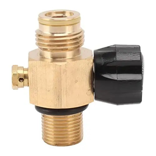 Produktbild: TOPINCN CO2-Zylinder-Nachfülladapter, Messing 5000 Psi Maximaldruck Nachfüllung CO2-Tankventiladapter CO2-Tank Soda Maker Zubehör Schwarz