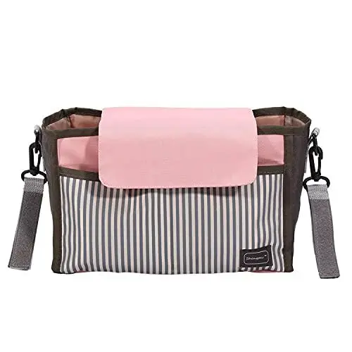 Produktbild: Kinderwagen Aufbewahrungstasche TOPINCN Wasserdicht Mummy Tasche Maternity Windel Große Kapazität Reiserucksack Pflegetasche für Baby Care Multi Funktions Reisetasche (Pink)