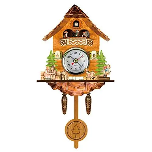 Produktbild: TOPINCN Kuckucksuhr, Kunststoff, Mitteldichte Faserplatte, Holz, Kuckuck, Vogelhaus, Wanduhr, Antike Kuckucksuhr, Heimdekoration, Hängende Kuckucksuhr (CM002)