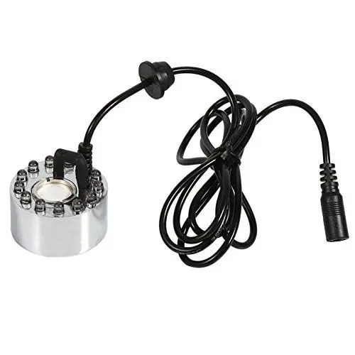 Produktbild: TOPINCN Nebelhersteller, LED-Zerstäuber 24V 12 LED-Farbwechsel Ultraschall-Nebelhersteller Wasserfontäne Teichzerstäuber Luftbefeuchter(#2)
