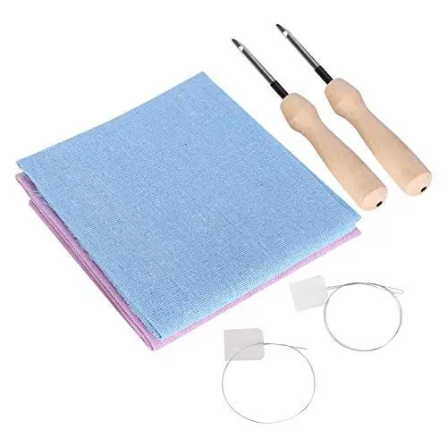 Produktbild: TOPINCN Quadratischer Strickstoff, quadratischer bestickter Stoff, Flachsstoff, für Nadelstickerei