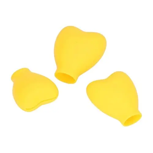 Produktbild: TOPINCN Silikon-Make-up-Pinsel-Abdeckungen, 12 Stück, Make-up-Pinsel-Abdeckungen, Gelb, Herzform, Weich, Flexibel, Leicht, Silikon-Kosmetik-Pinsel-Schutz