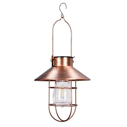 Produktbild: TOPINCN Solar-Hängeleuchte, Retro-Lampe, Regenschirm-Hängeleuchten für Gartenpavillon, Laternen