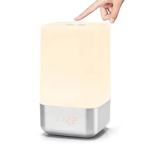 Produktbild: TOPINCN WakeUp Light Wecker, Farbiger Sonnenaufgang Sonnenaufgangssimulation Nachttischlampe Leselampe Schlafzimmer Sonnenlichtalarm für Erwachsene Kinder