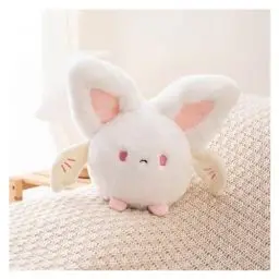 Produktbild: TOPLITHE Kleine Fledermaus Kuscheltier, Kawaii schwarz weiß Fledermaus gefüllte Tiere Engel Teufel Spielzeug for Mädchen Jungen Geburtstag Halloween (Size : White)