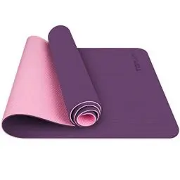 Produktbild: TOPLUS Gymnastikmatte, Yogamatte Yogamatte Gepolstert & rutschfest für Fitness Pilates & Gymnastik mit Tragegurt (Lila-Pink)